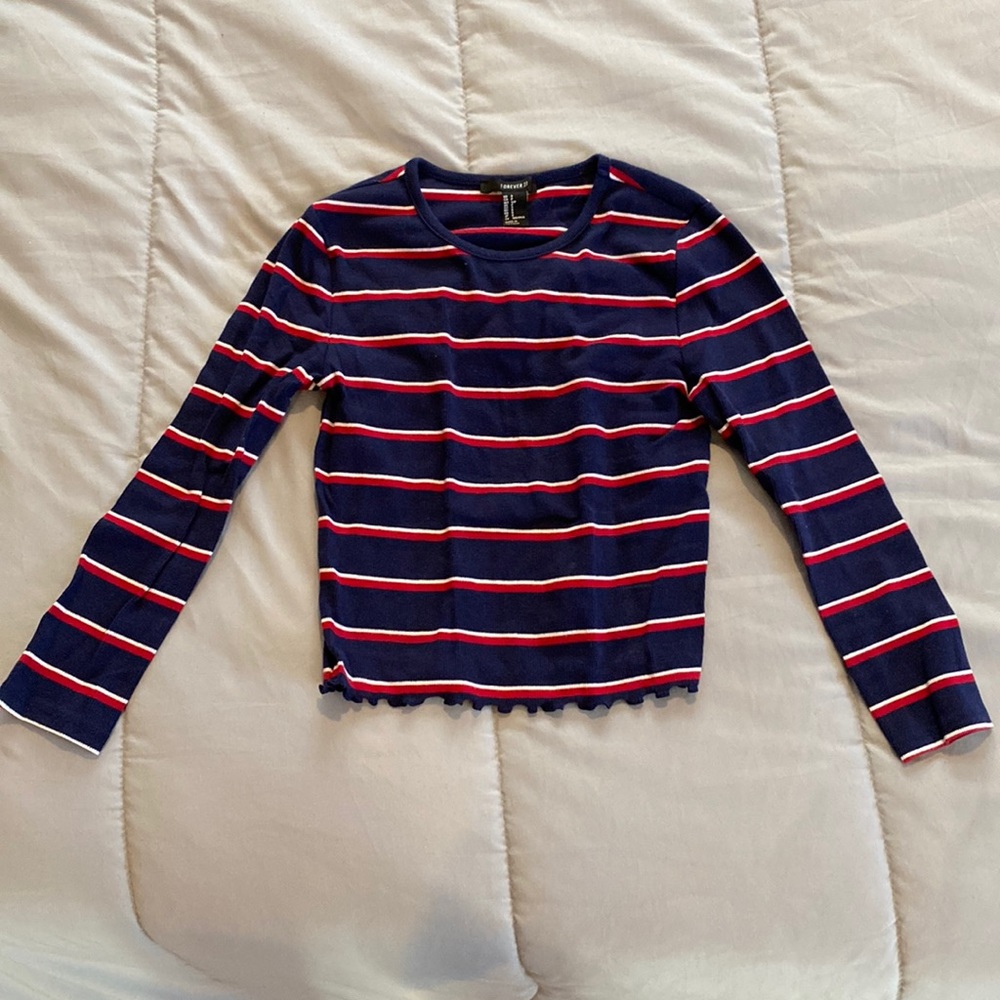 Forever 21 long sleeve crop top size S